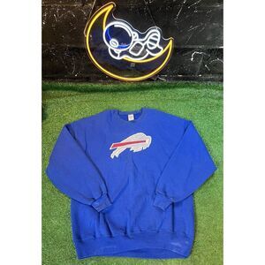 Vintage Buffalo Bills Blue Crewneck Sweatshirt The Game XXL USA Made‎